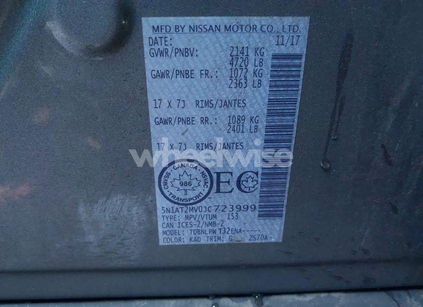 Photo 9 of 2018 Nissan Rogue S/SL/SV (VIN 5N1AT2MV0JC723999)