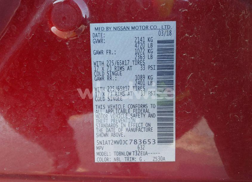 Photo 9 of 2018 Nissan Rogue SV (VIN 5N1AT2MV0JC783653)