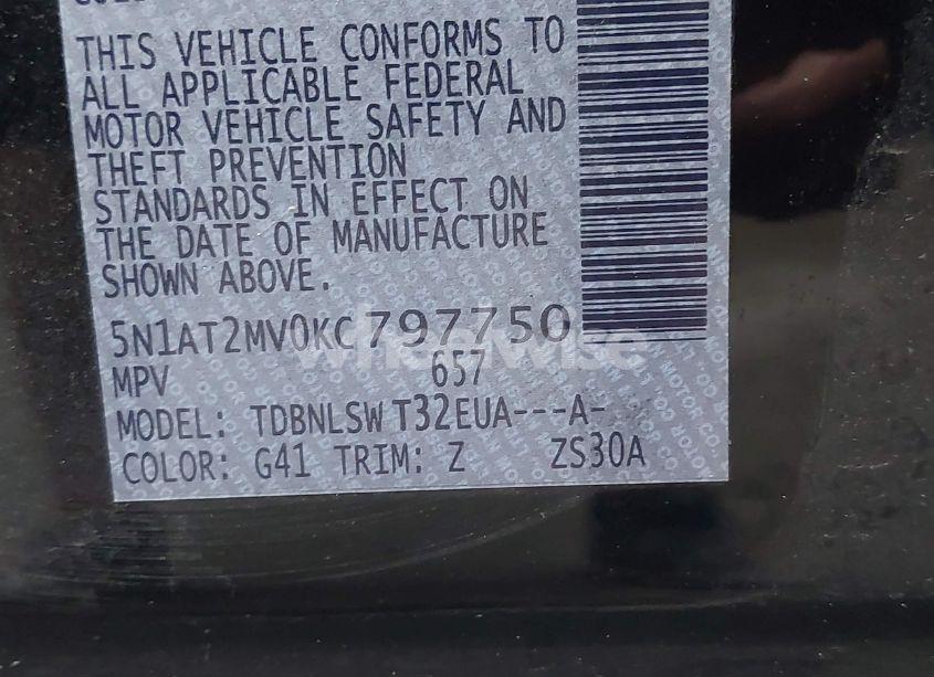 Photo 9 of 2019 Nissan Rogue SL (VIN 5N1AT2MV0KC797750)