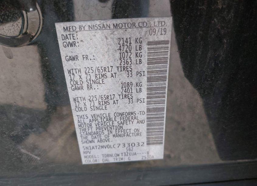 Photo 9 of 2020 Nissan Rogue SV INTELLIGENT AWD (VIN 5N1AT2MV0LC733032)