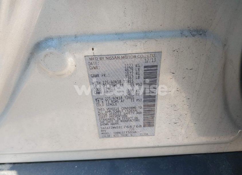 Photo 9 of 2014 Nissan Rogue SL (VIN 5N1AT2MV1EC766768)