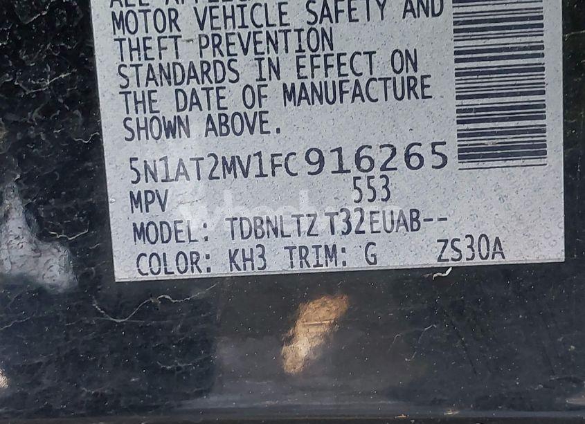 Photo 9 of 2015 Nissan Rogue SV (VIN 5N1AT2MV1FC916265)