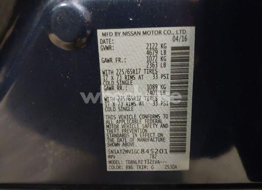 Photo 9 of 2016 Nissan Rogue S (VIN 5N1AT2MV1GC845201)