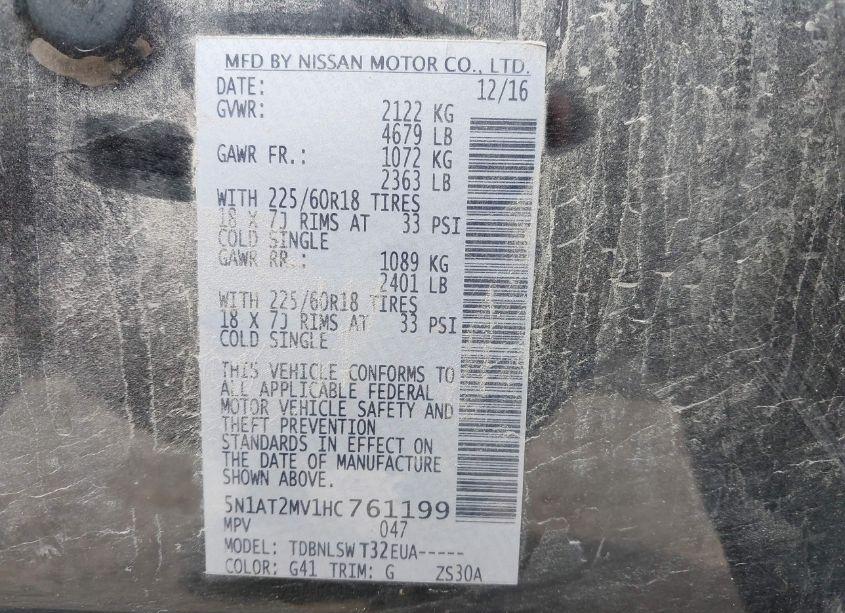 Photo 9 of 2017 Nissan Rogue SL (VIN 5N1AT2MV1HC761199)