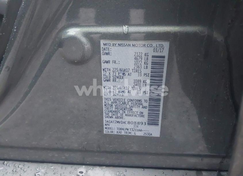 Photo 9 of 2017 Nissan Rogue S (VIN 5N1AT2MV1HC808893)