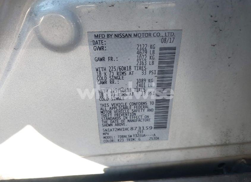 Photo 9 of 2017 Nissan Rogue SL (VIN 5N1AT2MV1HC873159)