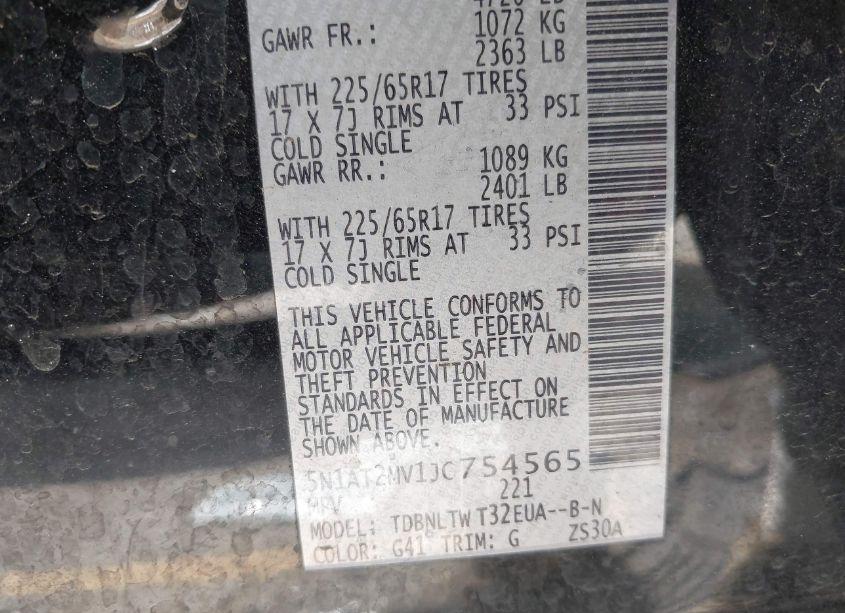 Photo 9 of 2018 Nissan Rogue SV (VIN 5N1AT2MV1JC754565)