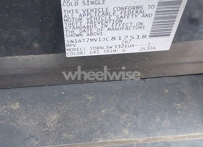 Photo 9 of 2018 Nissan Rogue SL (VIN 5N1AT2MV1JC817518)