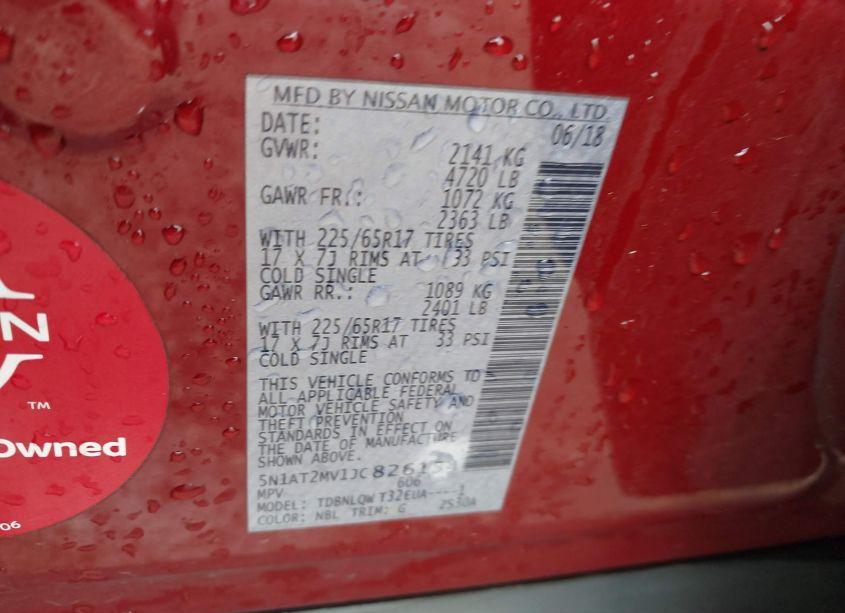 Photo 9 of 2018 Nissan Rogue SV (VIN 5N1AT2MV1JC826154)