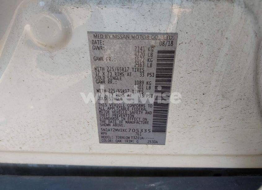 Photo 9 of 2019 Nissan Rogue SV (VIN 5N1AT2MV1KC705335)