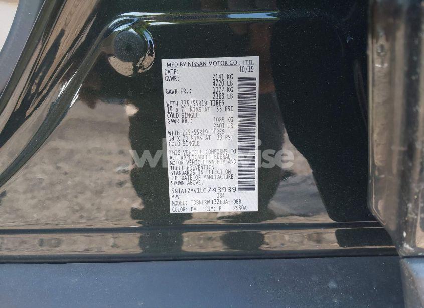 Photo 9 of 2020 Nissan Rogue SL INTELLIGENT AWD (VIN 5N1AT2MV1LC743939)