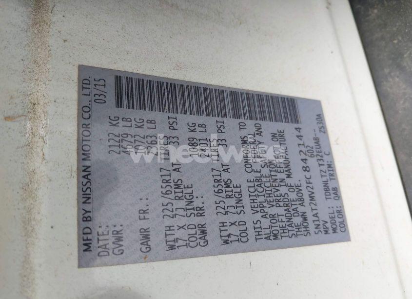 Photo 9 of 2015 Nissan Rogue SV (VIN 5N1AT2MV2FC842144)