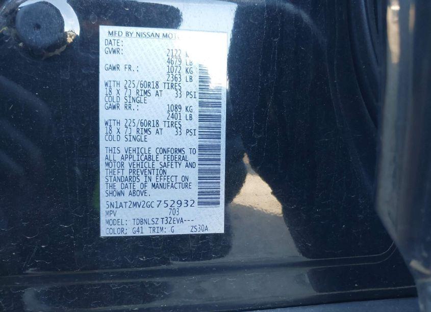 Photo 9 of 2016 Nissan Rogue SL (VIN 5N1AT2MV2GC752932)