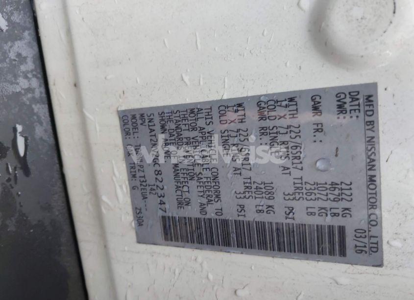 Photo 9 of 2016 Nissan Rogue S/SL/SV (VIN 5N1AT2MV2GC822347)