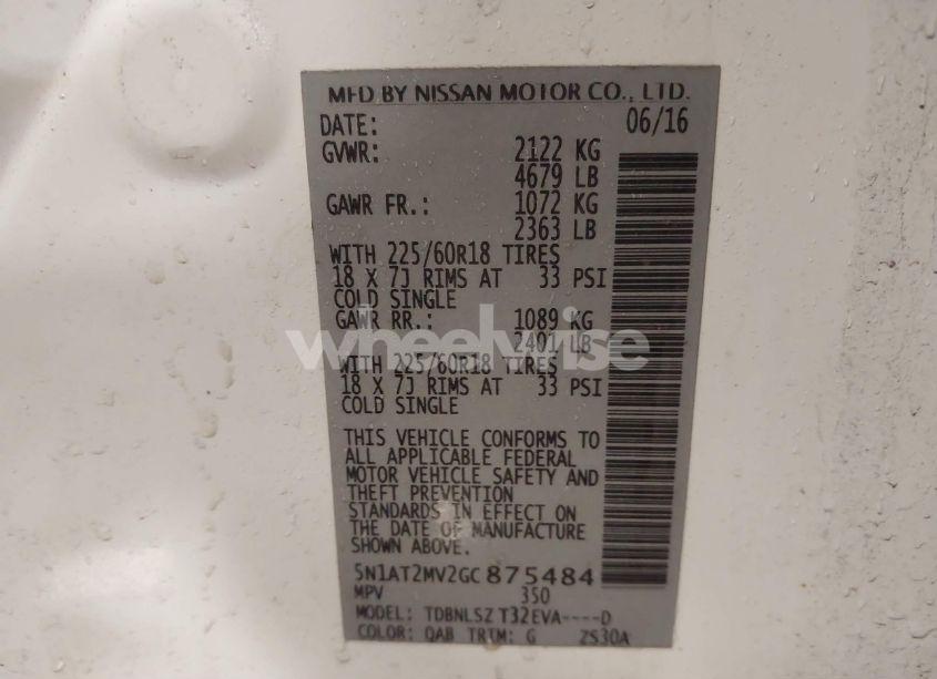 Photo 9 of 2016 Nissan Rogue SL (VIN 5N1AT2MV2GC875484)