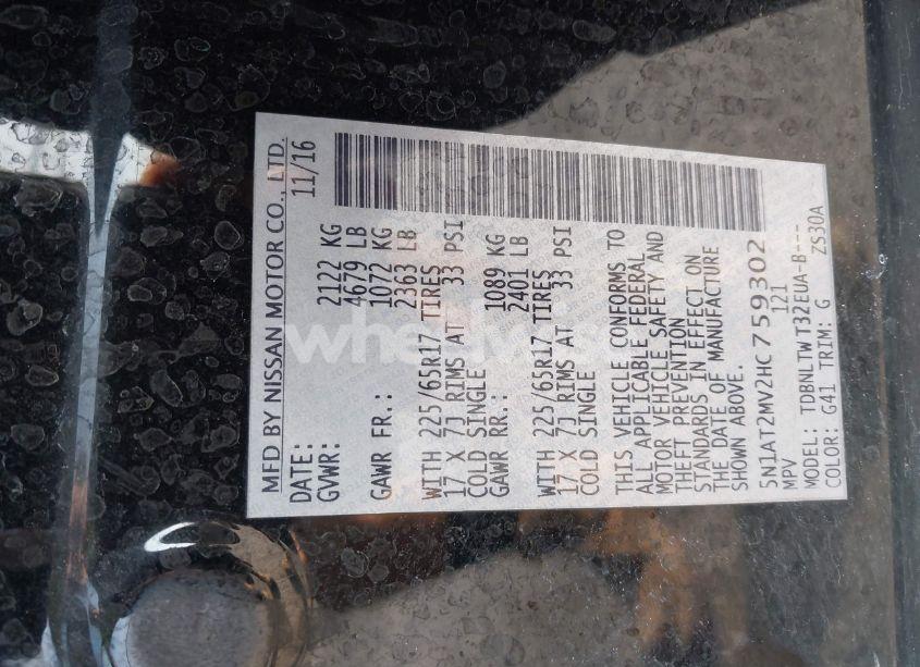 Photo 9 of 2017 Nissan Rogue SV (VIN 5N1AT2MV2HC759302)