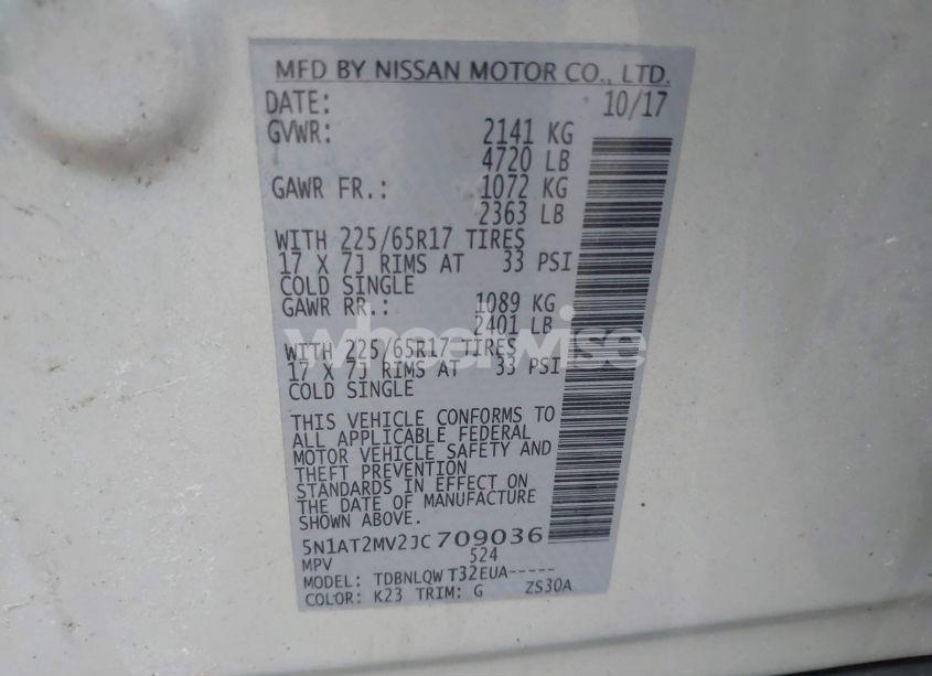 Photo 9 of 2018 Nissan Rogue SV (VIN 5N1AT2MV2JC709036)