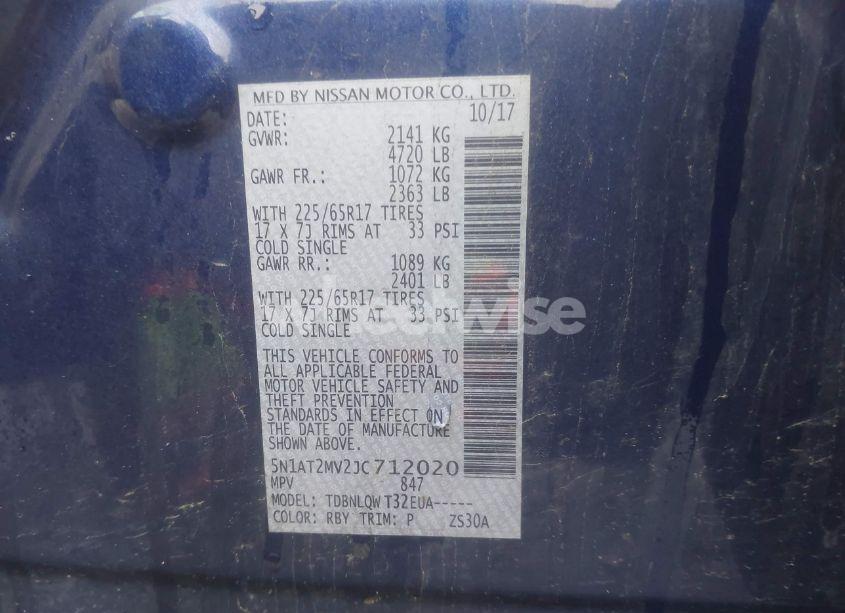 Photo 9 of 2018 Nissan Rogue SV (VIN 5N1AT2MV2JC712020)