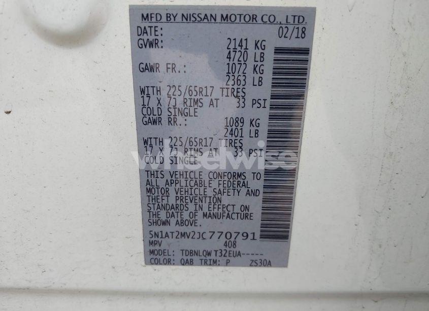 Photo 9 of 2018 Nissan Rogue SV (VIN 5N1AT2MV2JC770791)