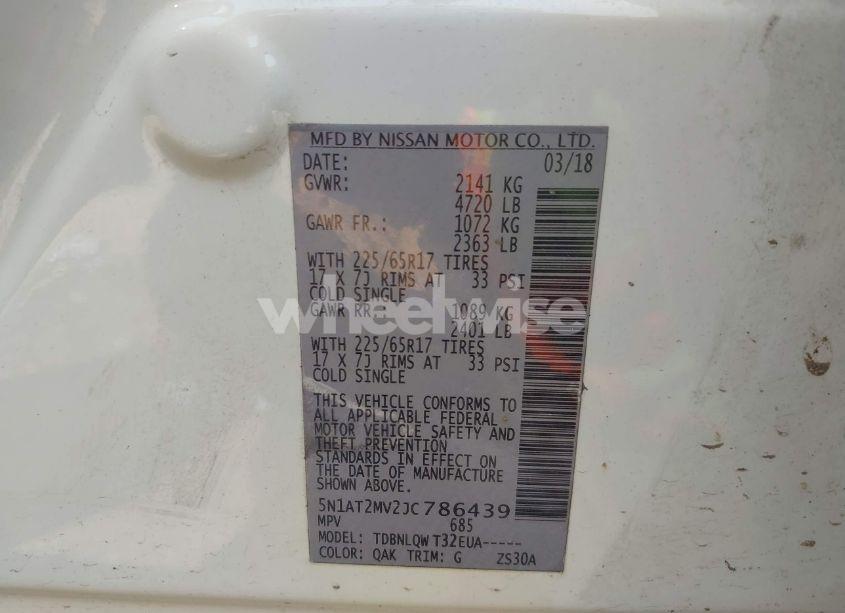 Photo 9 of 2018 Nissan Rogue SV (VIN 5N1AT2MV2JC786439)