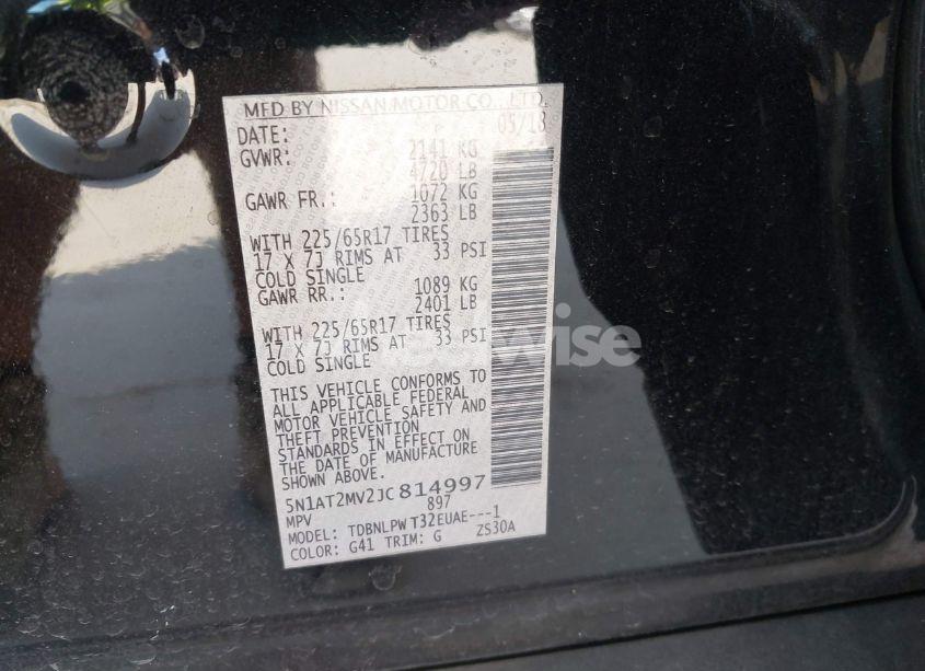 Photo 9 of 2018 Nissan Rogue S (VIN 5N1AT2MV2JC814997)