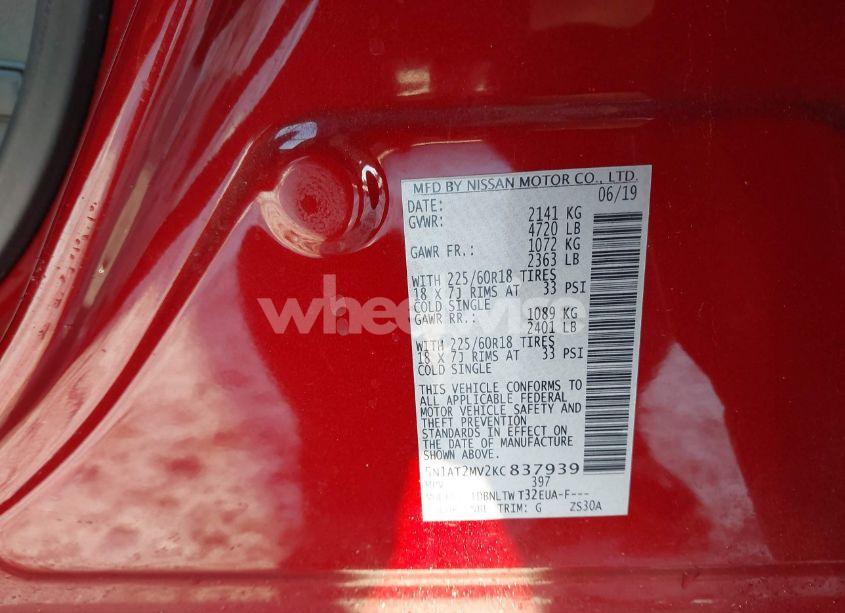 Photo 9 of 2019 Nissan Rogue SV (VIN 5N1AT2MV2KC837939)