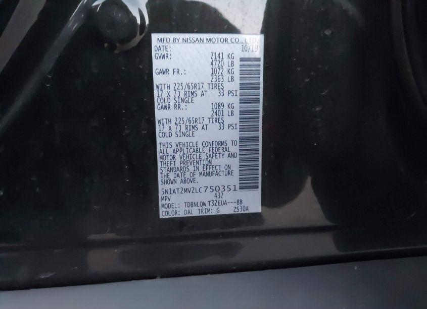 Photo 9 of 2020 Nissan Rogue SV INTELLIGENT AWD (VIN 5N1AT2MV2LC750351)