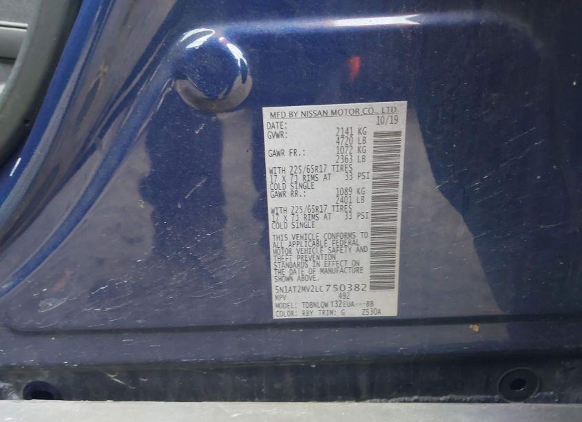 Photo 9 of 2020 Nissan Rogue SV INTELLIGENT AWD (VIN 5N1AT2MV2LC750382)