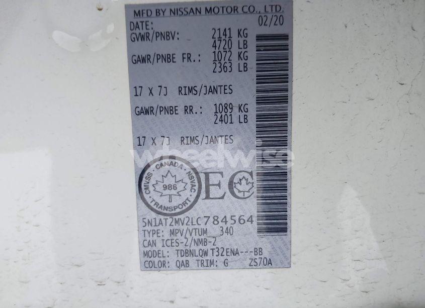 Photo 9 of 2020 Nissan Rogue S INTELLIGENT AWD/SL INTELLIGENT AWD/SV INTELLIGENT AWD (VIN 5N1AT2MV2LC784564)