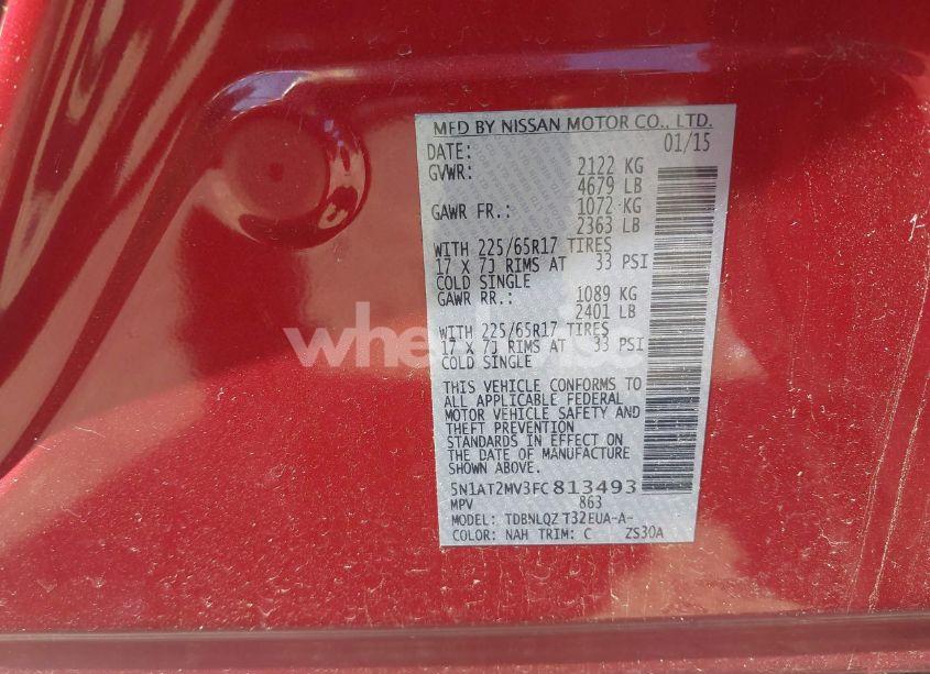 Photo 9 of 2015 Nissan Rogue SV (VIN 5N1AT2MV3FC813493)