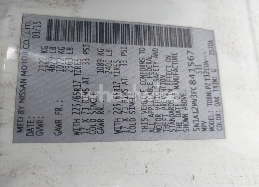 Photo 9 of 2015 Nissan Rogue S (VIN 5N1AT2MV3FC841567)