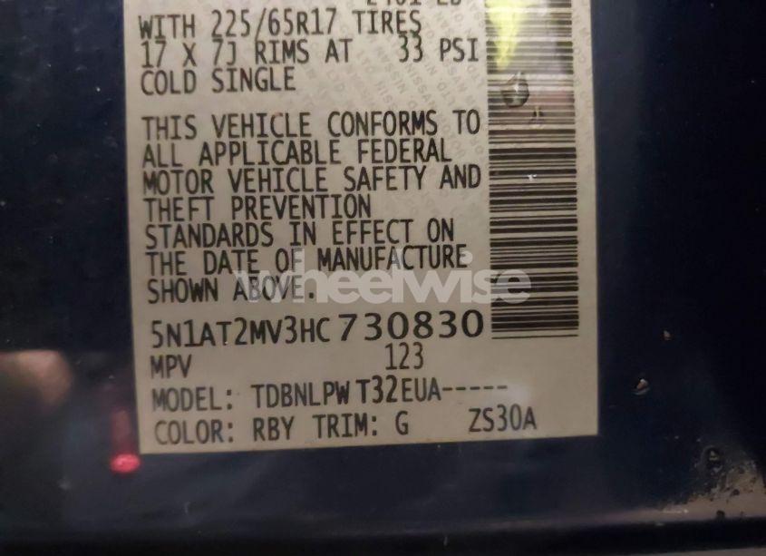 Photo 9 of 2017 Nissan Rogue S (VIN 5N1AT2MV3HC730830)