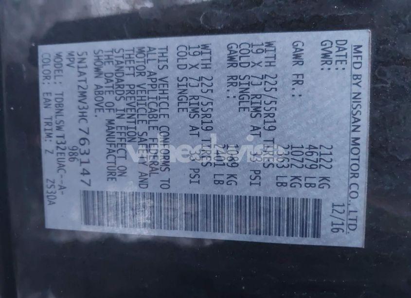 Photo 9 of 2017 Nissan Rogue SL (VIN 5N1AT2MV3HC763147)