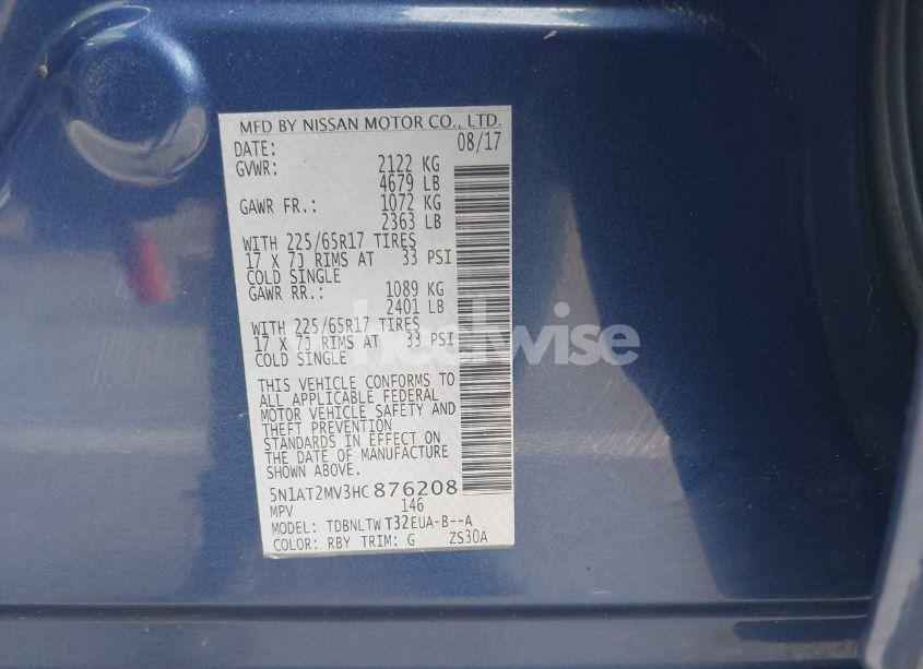 Photo 9 of 2017 Nissan Rogue SV (VIN 5N1AT2MV3HC876208)