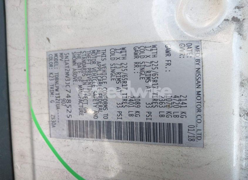 Photo 8 of 2018 Nissan Rogue S (VIN 5N1AT2MV3JC748525)