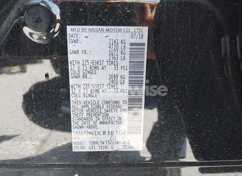 Photo 9 of 2018 Nissan Rogue SV (VIN 5N1AT2MV3JC836362)