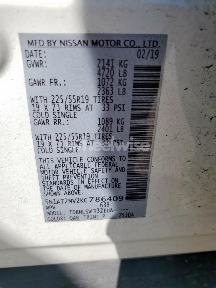 Photo 13 of 2019 NISSAN ROGUE S (VIN 5N1AT2MV3LC759169)