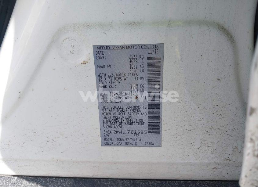 Photo 9 of 2014 Nissan Rogue SL (VIN 5N1AT2MV4EC761595)