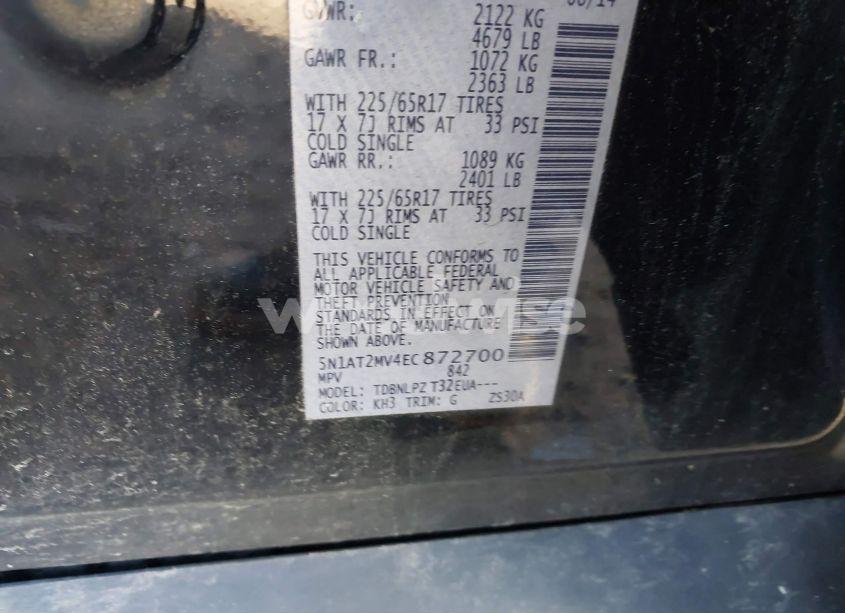 Photo 9 of 2014 Nissan Rogue S (VIN 5N1AT2MV4EC872700)