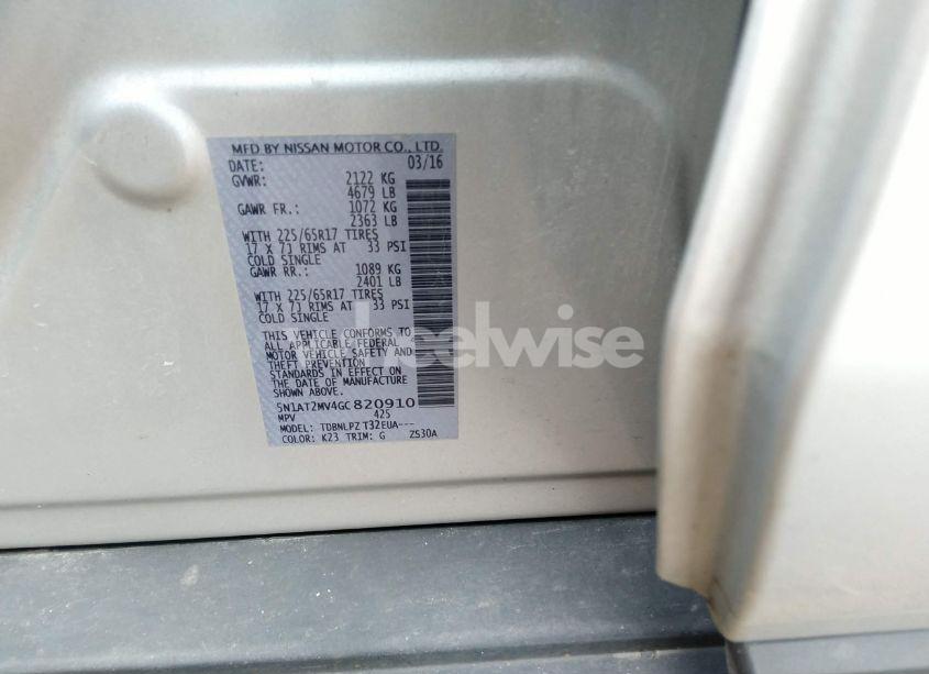 Photo 9 of 2016 Nissan Rogue S/SL/SV (VIN 5N1AT2MV4GC820910)