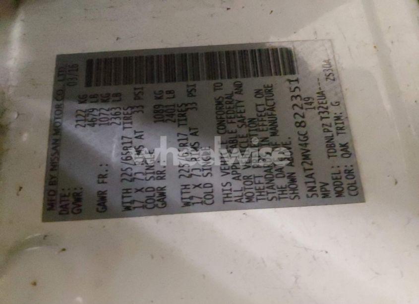 Photo 9 of 2016 Nissan Rogue S/SL/SV (VIN 5N1AT2MV4GC822351)