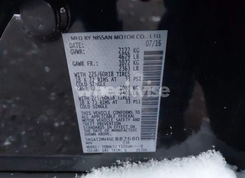 Photo 9 of 2016 Nissan Rogue SL (VIN 5N1AT2MV4GC882680)