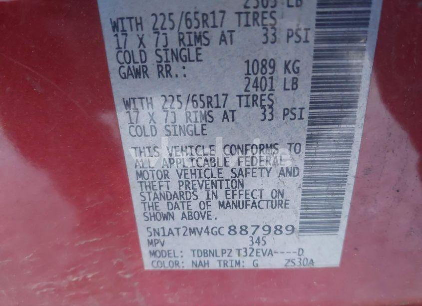 Photo 9 of 2016 Nissan Rogue S (VIN 5N1AT2MV4GC887989)