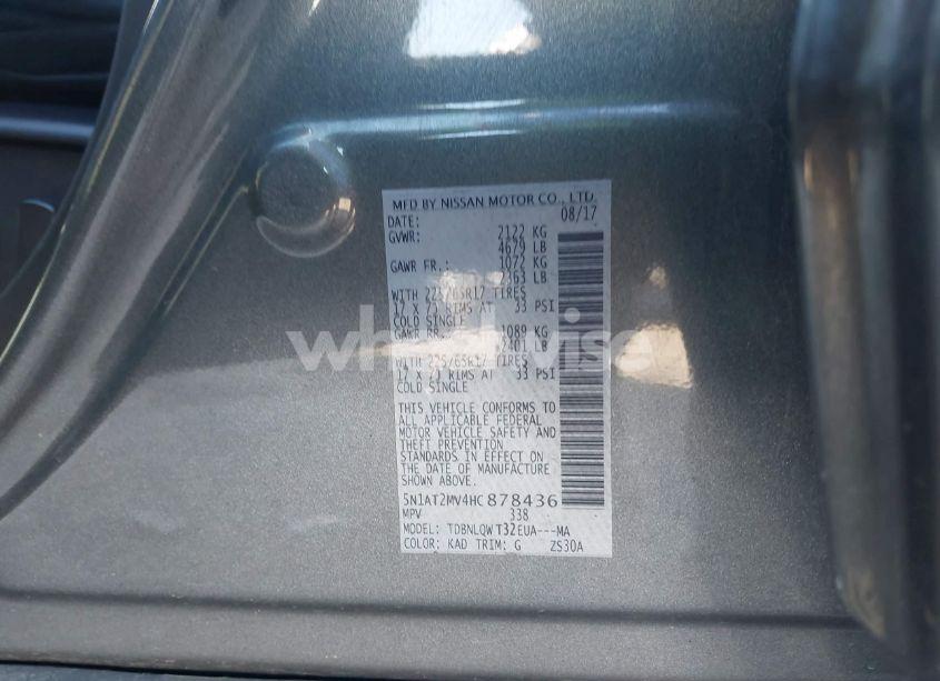 Photo 9 of 2017 Nissan Rogue SV (VIN 5N1AT2MV4HC878436)