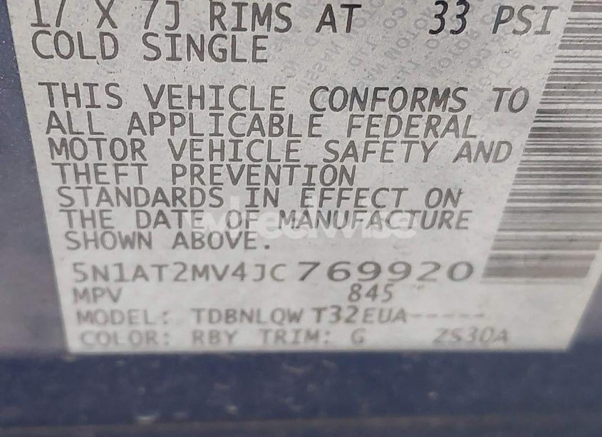 Photo 9 of 2018 Nissan Rogue SV (VIN 5N1AT2MV4JC769920)