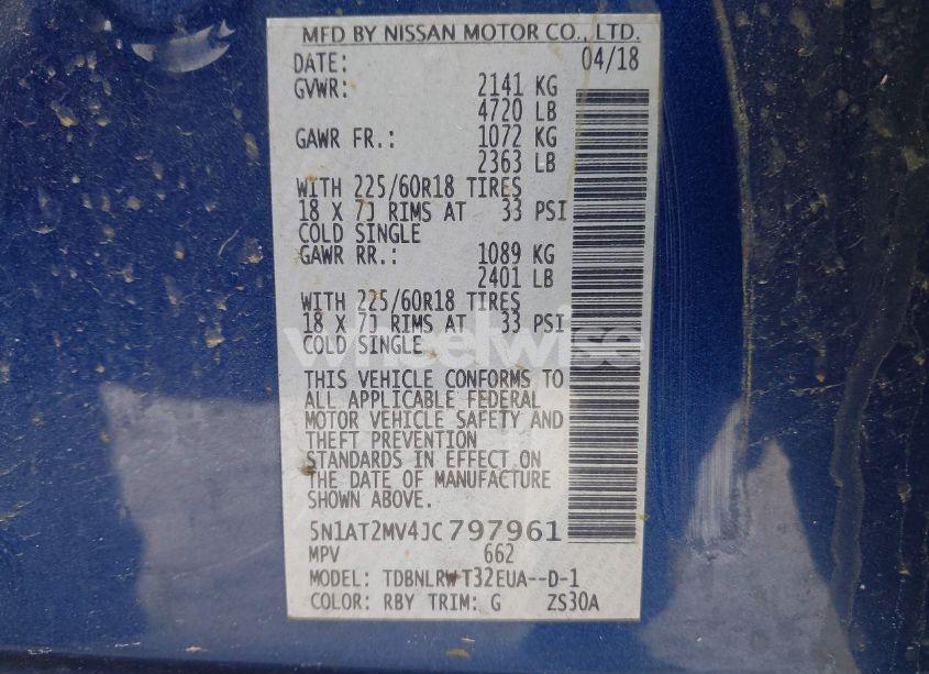 Photo 9 of 2018 Nissan Rogue SL (VIN 5N1AT2MV4JC797961)