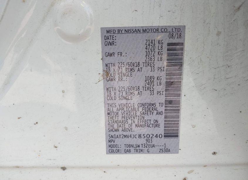 Photo 9 of 2018 Nissan Rogue SL (VIN 5N1AT2MV4JC850240)