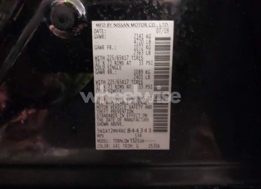 Photo 9 of 2019 Nissan Rogue SV (VIN 5N1AT2MV4KC844343)