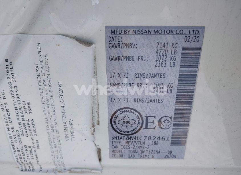 Photo 9 of 2020 Nissan Rogue S INTELLIGENT AWD/SL INTELLIGENT AWD/SV INTELLIGENT AWD (VIN 5N1AT2MV4LC782461)