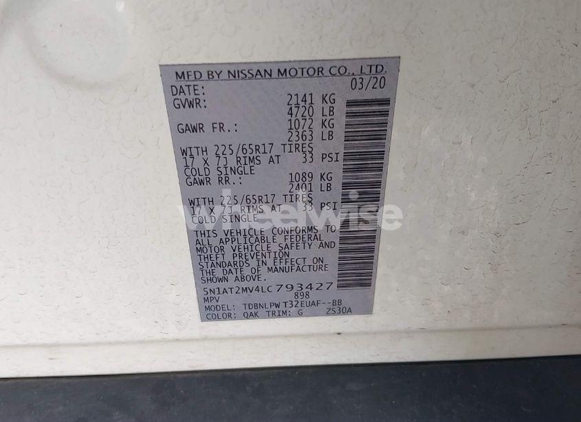 Photo 9 of 2020 Nissan Rogue S INTELLIGENT AWD (VIN 5N1AT2MV4LC793427)